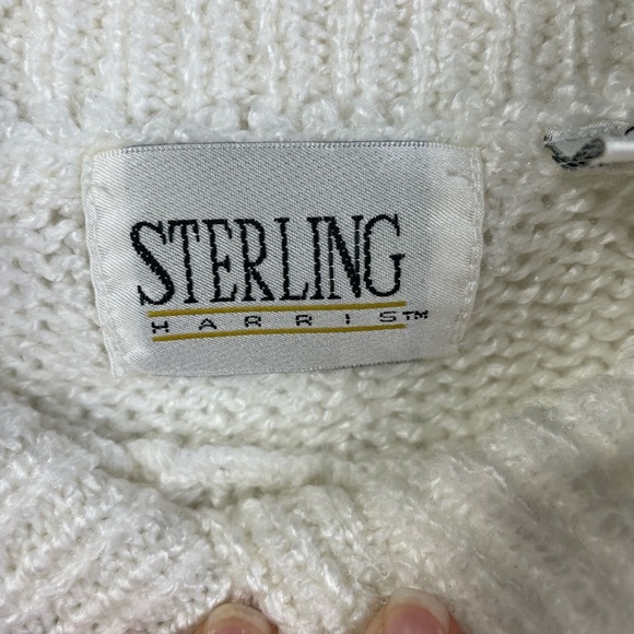 Sterling Harris Vintage White Pearl Pullover Knit Sweater Small Women’s EUC - Picture 5 of 11